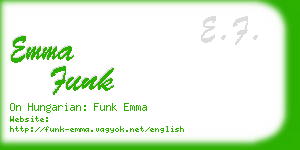 emma funk business card